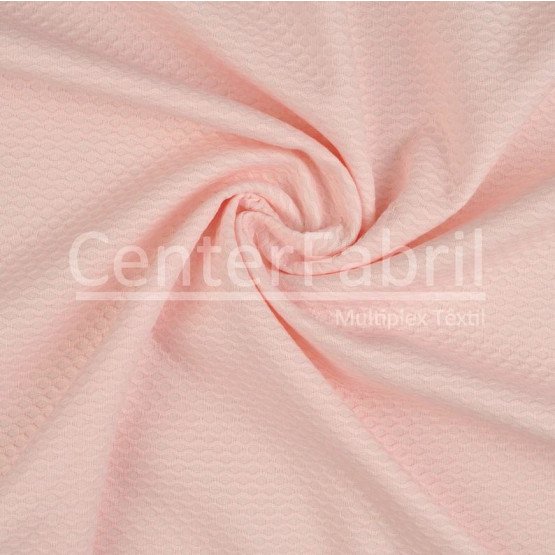 Tecido Piquet Colmeia Casa de Abelha/Favo cor: Rosa Larg 1,40mt 100% algodão