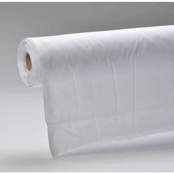Tecido Cambraia Lisa Napoli Branca Largura 160cm 100%Algodão  85gr/m2