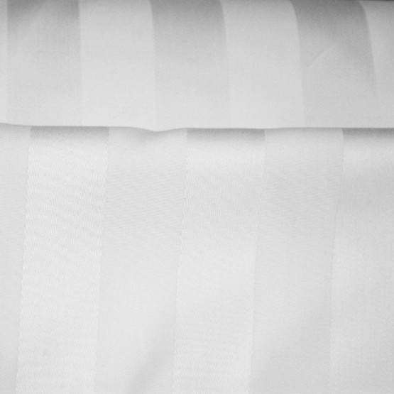 Tecido Percal 400Fios Fio Egipcio Maquinet Listrado(2,5cm) Branco Larg. 280cm 100%Algodão ref 8340. Conserv1-N/2-2/3-3/5-3/6-1