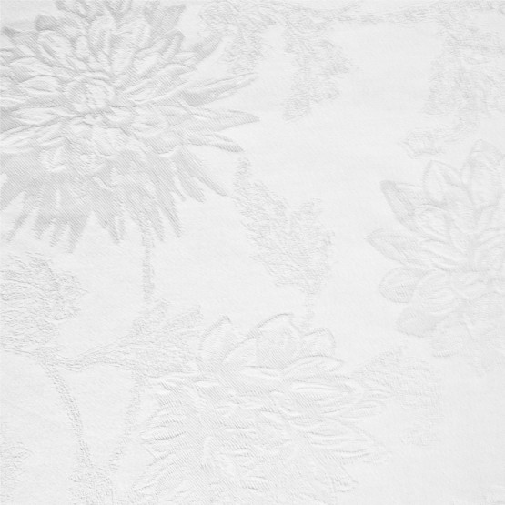 Tecido Percal Liso 400 Fios Jacquard Adamascado Crisantemo Branco Largura 280cm 100% algodão 