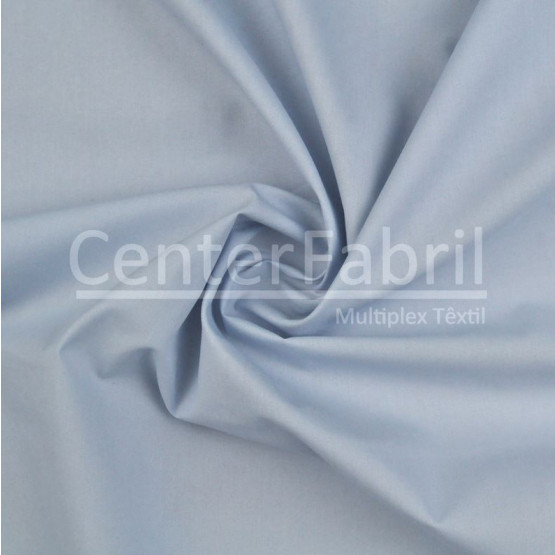 Tecido Percal 180Fios Misto Azul Claro Larg 255cm 60%Algodão 40%Poliester 114,5gr/m2.Conserv1-I/2-2/3-2/5-2/6-3/6-8
