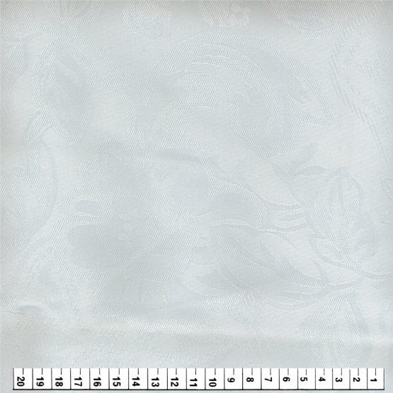 Tecido Atoalhado Jacquad adamascado DAMASK Branco importado  Larg.300CM 100% poliester Preço por metro