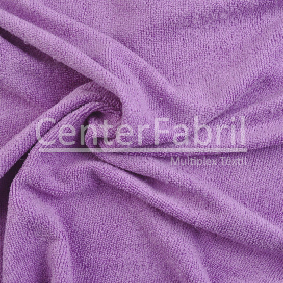Tecido Atoalhado Felpudo Microfibra Violeta Largura 145cm 100%Poliester  205gr/m2