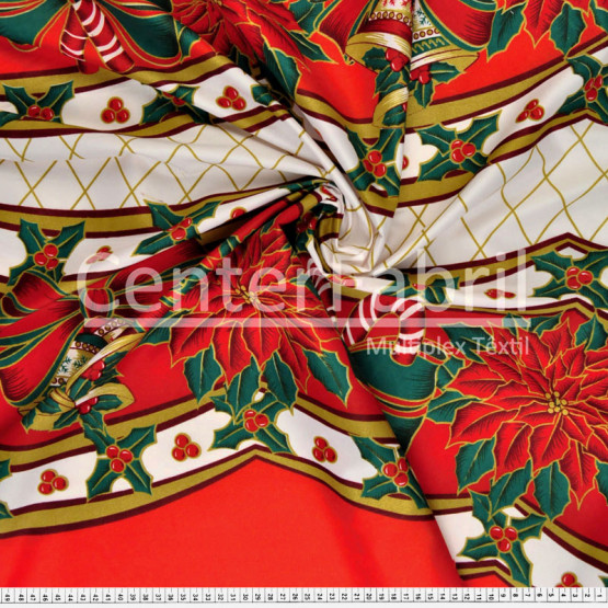 Tecido Microfibra p/ Mesa Natal Largura 150cm 100%Poliéster 80gr/m2 de R$ 9,80 por