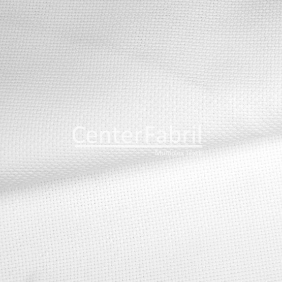 Tecido Etamine para Bordar 1321 Branco Lg.140cm 100%Algodão Karsten 213gr/m2