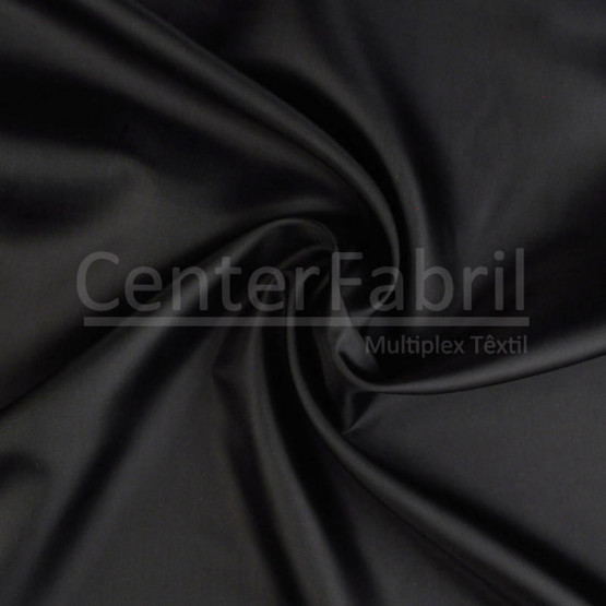 Tecido para Forro Poly-60 Preto Larg.148cm 100%Poliester