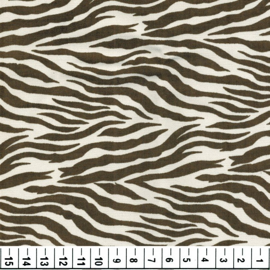Sarja Leve Estampa de Pele de Zebra 98%algodao/2% Elastano Preço por Metro