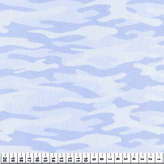 Sarja leve Jacquard fio tinto - Camuflado Azul - 100%algodao Preço por Metro