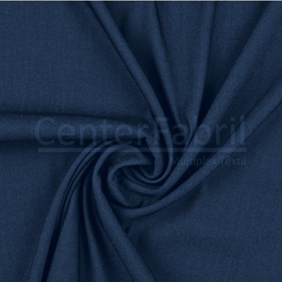 Tecido Denin Chambray Leve Garbana Azul Noite Larg 147cm 70%Viscose 27%Poliester 3%Elastano