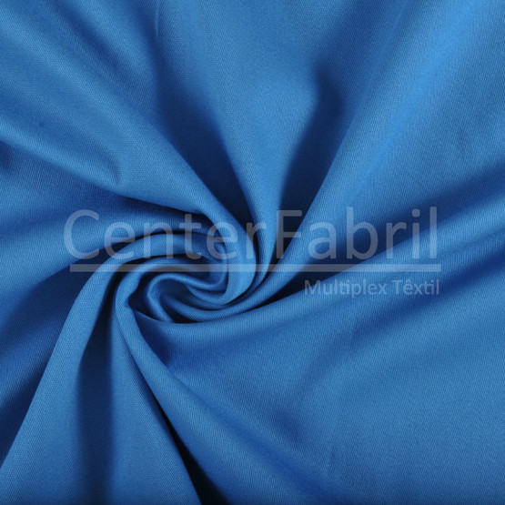 Tecido Brim Sarja Leve Azul Safira Campeão Largura de 170cm 100% Algodão 206gr/m2