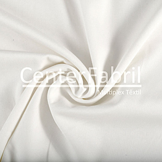 Tecido Sarja Branco Alvejado Largura 160cm 89%Algodão 11%Poliester 189gr/m2. 