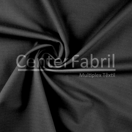 Tecido Brim Rip Stop Confort 2 Profissional  Preto Larg.160cm Comp. 67%Algodão/33%Poliester - 235gr/m². Conserv1-D/2-2/3-2/5-2/6-1/6-3