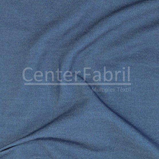 Tecido Bengaline Liso Jeans Denim Azul Lg 145cm 70%Viscose 25%Poliamida 5%Elastano - no urdume