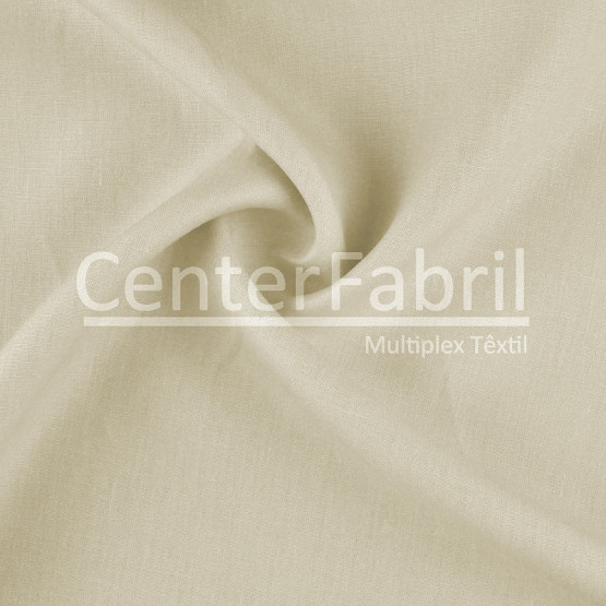 Tecido Linho Caqui/Areia Larg 150cm 100% Linho para Calça e Blazer - 215gr/m²