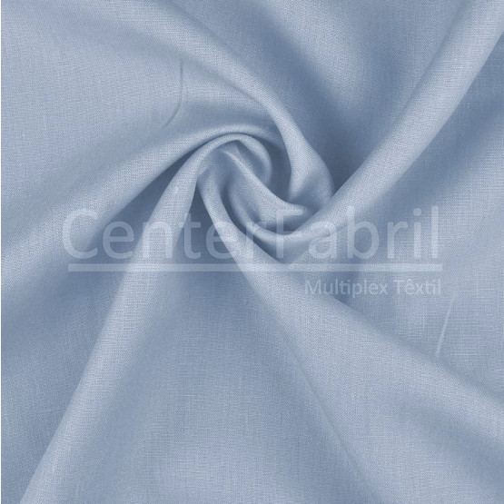 Tecido Linho Azul Claro Larg 150cm 100% Linho para Calça e Blazer 215gr/m²