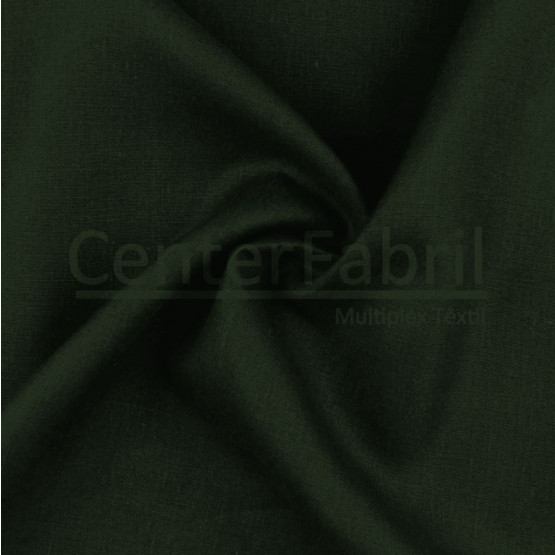 Tecido Linho Verde Escuro Larg 150cm 100% Linho para Calça e Blazer - 215gr/m²