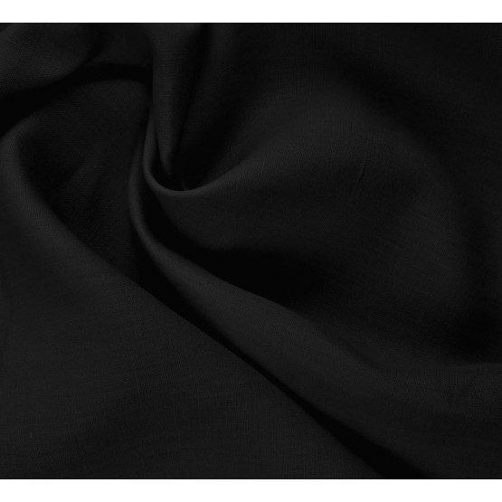 Tecido Linho Preto Larg 150cm 100% Linho para Calça e Blazer 215gr/m²