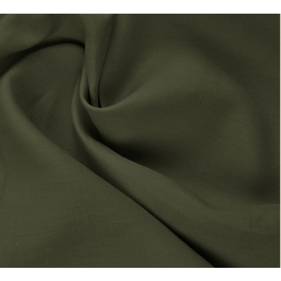 Tecido Linho Verde Oliva Larg 150cm 100% Linho para Calça e Blazer 215gr/m²