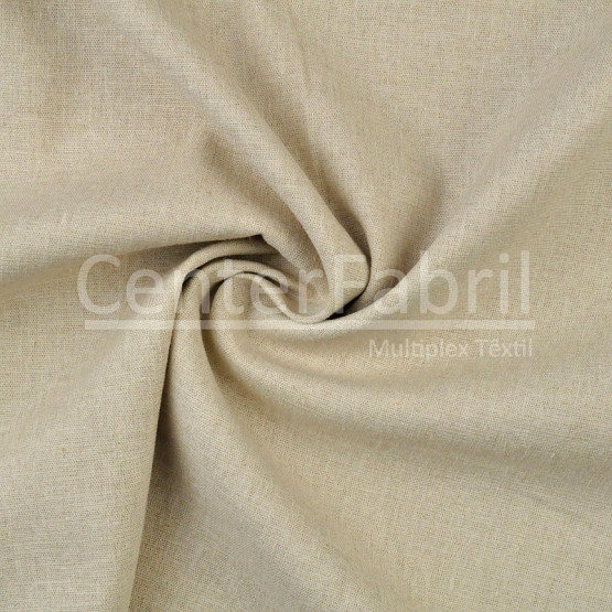 Tecido Linho c/Elastano Natural Largura 140cm 51%Viscose 47%Linho 2%Elastano