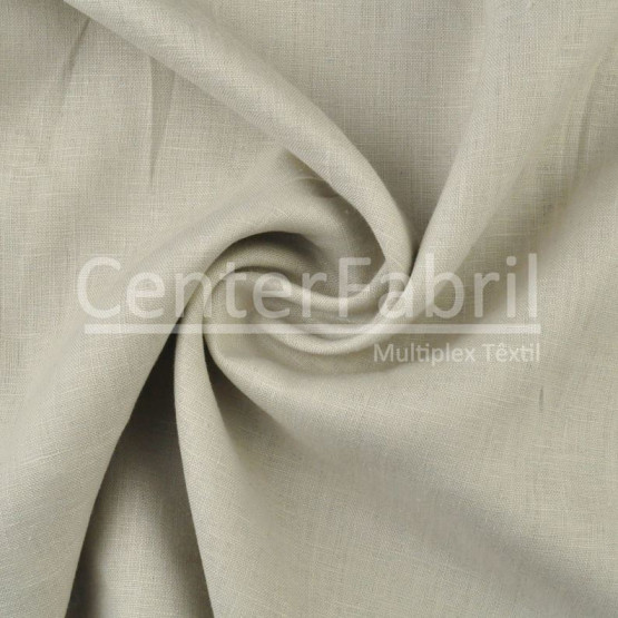 Tecido Linho Areia Larg 137cm 100% Linho para Calça e Blazer - 196gr/m²