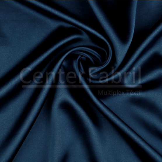 Tecido Satin Premium Seda Pura Marinho Claro Larg 140cm 100%Seda 73gr/m² -103gr/ml. Conserv1-P/2-2/3-3/5-3/4-1/6-1