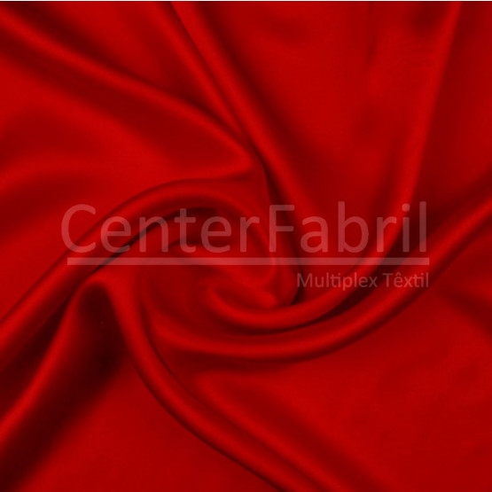 Tecido Satin Premium Seda Pura Vermelho Larg 140cm 100%Seda 73gr/m² -103gr/ml. Conserv1-P/2-2/3-3/5-3/4-1/6-1