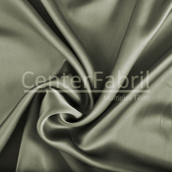Tecido Satin Premium Seda Pura Cinza Esverd Larg 140cm 100%Seda 73gr/m² -103gr/ml. Conserv1-P/2-2/3-3/5-3/4-1/6-1