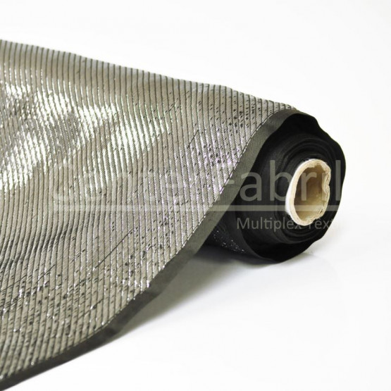 Tecido Lurex Sarjado Prata Antigo Larg 140cm 89%Poliester 11%Poliester Metalizado - Conserv1-p/2-2/3-3/4-5/5-4/6-1