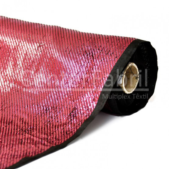 Tecido Lurex Sarjado Rosê Larg 140cm 89%Poliester 11%Poliester Metalizado - Conserv1-p/2-2/3-3/4-5/5-4/6-1