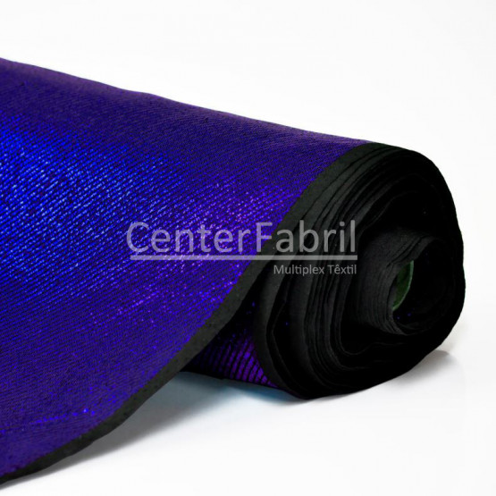 Tecido Lurex Sarjado Royal  Larg 140cm 89%Poliester 11%Poliester Metalizado - Conserv1-p/2-2/3-3/4-5/5-4/6-1