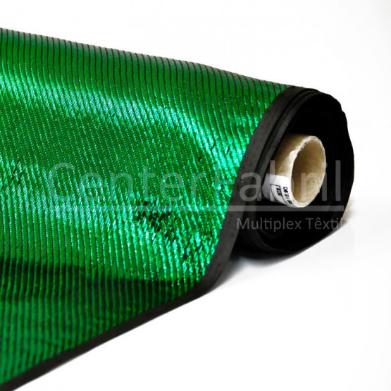 Tecido Lurex Sarjado Verde Larg 140cm 89%Poliester 11%Poliester Metalizado - Conserv1-p/2-2/3-3/4-5/5-4/6-1