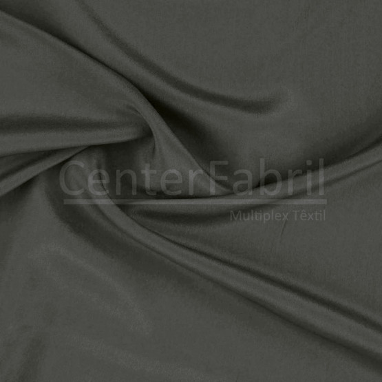 Tecido Crepe Chine Seda Pura Cinza Chumbo Larg 135cm 100%Seda  57gr/m²-75gr/ml . Conserv1-P/2-2/3-3/5-3/4-1/6-1