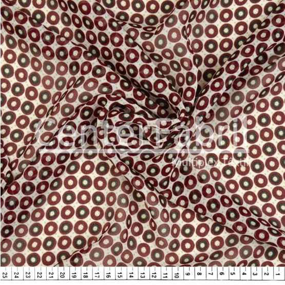 Tecido Chiffon Seda Pura Estampada Larg 135cm 100%Seda  Conserv1-P/2-2/3-3/5-3/4-1/6-1