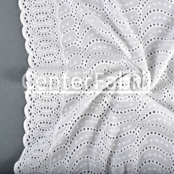 Tecido Laise Branca Larg.125cm - 142gr/m² 100% Algodão.Conserv 1-P/2-2/3-3/4-1/5-4/6-2