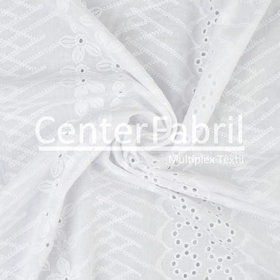 Tecido Laise Branca Largura 140cm - 100% Algodão. Conserv1-I/2-2/3-2/5-3/6-1