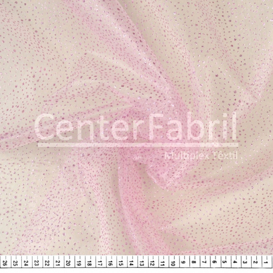 Tecido Organza Explosão Rosa Larg 150cm 100%Poliamida. Conserv1-H/2-2/3-3/5-3/6-8/4-3/6-5