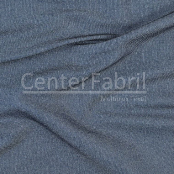 Tecido Bengaline Jeans Azul Lg 145cm 70%Viscose 25%Poliamida 5%Elastano - no urdume