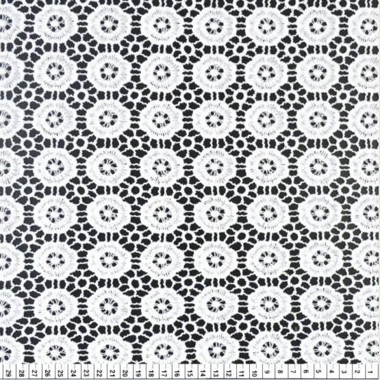 Tecido Renda Guipir - Guipure Branco Largura 130cm 100%Poliester 205gr/m2