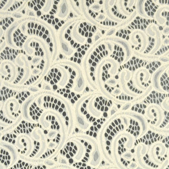 Tecido Renda Lace Relevo Bege Larg 150cm 90%Poliamida 10%lElastano 166gr/m2.Conserv1-N/2-2/3-2/5-3/6-1