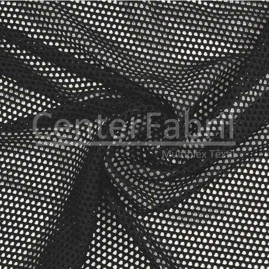 Tecido Malha Arrastão Preto Larg 170cm 94%Poliester 6%Elastano 170gr/m2 - Preço por metro - Conserv1-I-H/2-2/3-3/5-3/6-8