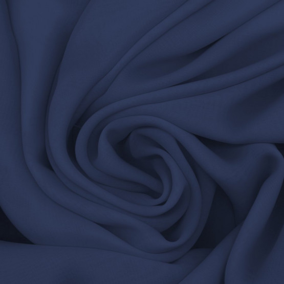 Tecido Chiffon Azul Marinho Larg 147cm 100% Poliéster
