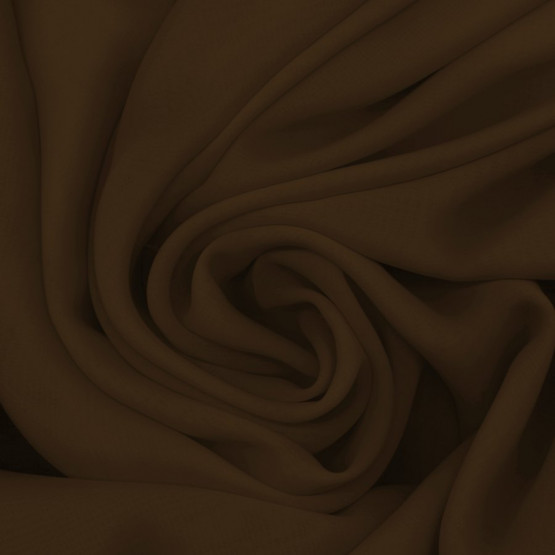 Tecido Chiffon Marrom 100% Poliéster
