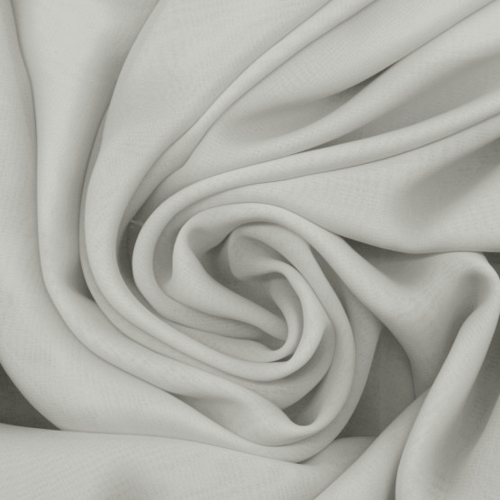 Tecido Chiffon Cinza Gêlo Larg 147cm 100% Poliéster