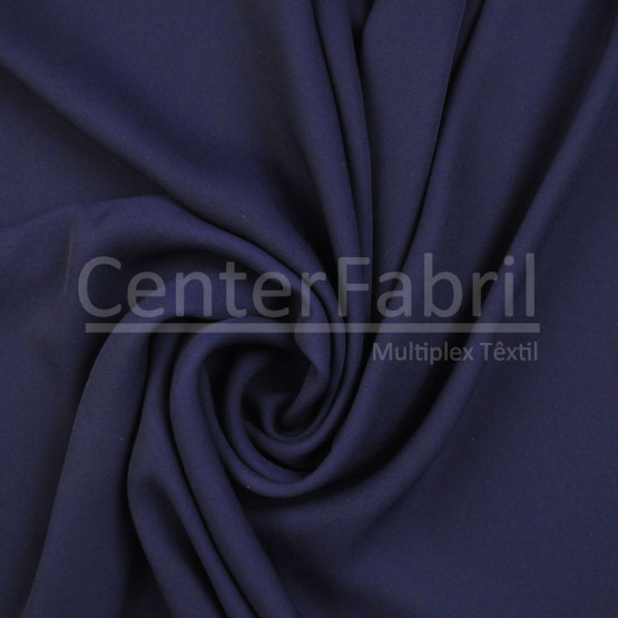 Tecido Crepe Georgette Azul Navy (Marinho) Larg.147cm 100%Poliester 102gr/m²