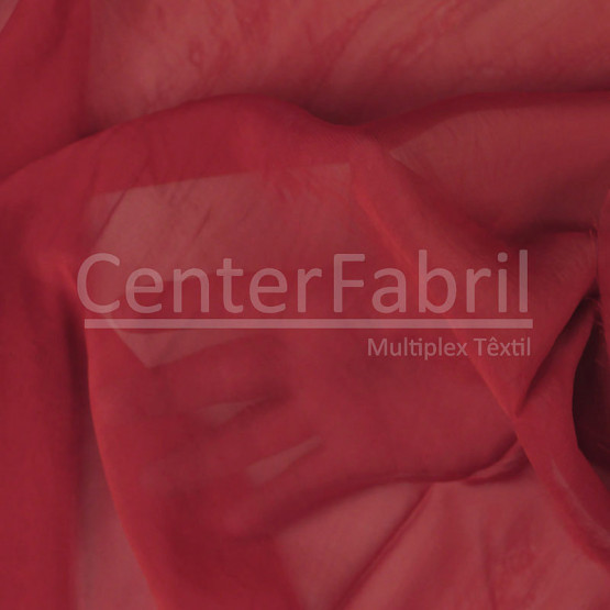 Tecido Organza Tie Dye Amassado Vermelho Larg150cm  81%Viscose 19%Poliamida. Conserv1-H/2-2/3-3/5-3/6-8/4-3/6-5