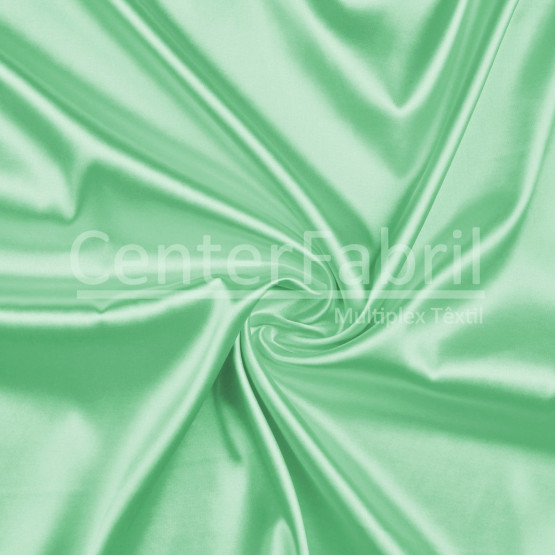 Tecido Cetim Charmeuse c/elastano Liso Verde Esmeralda Larg147cm 97%Poliester.3%Elastano. Conserv1-J/2-2/3-3/4-5/5-3/6-1