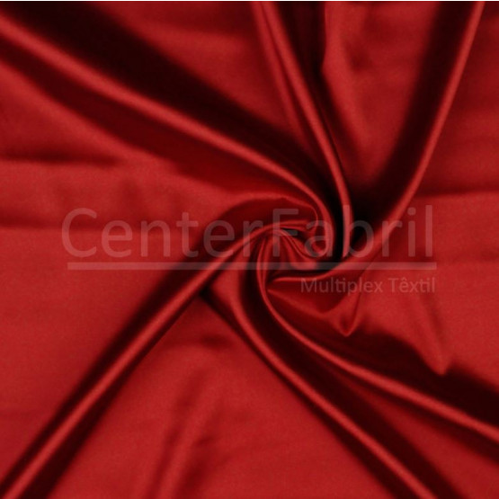 Tecido Cetim Charmeuse c/elastano Liso Vermelho Larg147cm 97%Poliester.3%Elastano. Conserv1-J/2-2/3-3/4-5/5-3/6-1