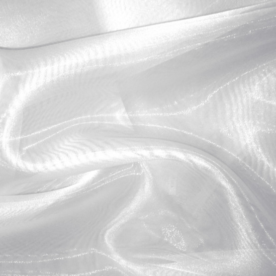 Organza Cristal Branco com brilho Lg.147cm 100%Poliester. Conserv 1-M/2-2/3-2/5-3/6-1/6-3
