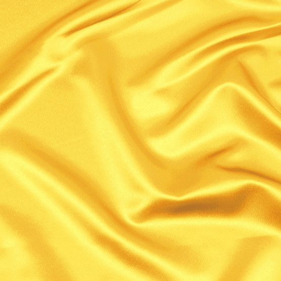 Tecido Cetim Charmeuse Stretch Amarelo Ouro cn Poliester/Elastano