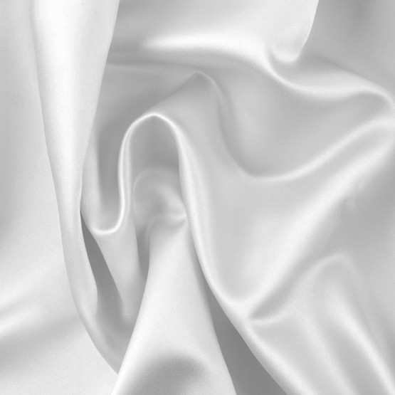 Tecido Cetim Dull C/Elast Branco Largura 140cm 97%Poliester.3%Elastano